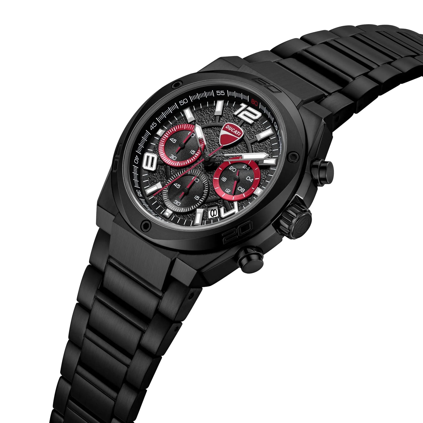 Ducati DTWGI0002402 DT019 Extreme Sports Black Stainless Steel Bracelet