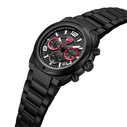 Ducati DTWGI0002402 DT019 Extreme Sports Black Stainless Steel Bracelet
