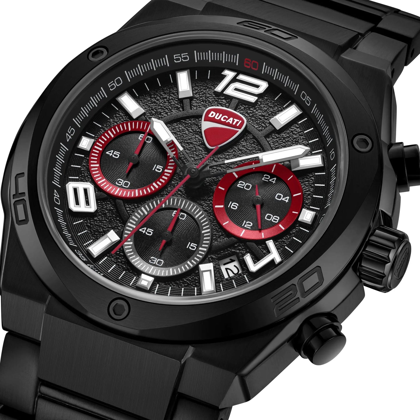Ducati DTWGI0002402 DT019 Extreme Sports Black Stainless Steel Bracelet