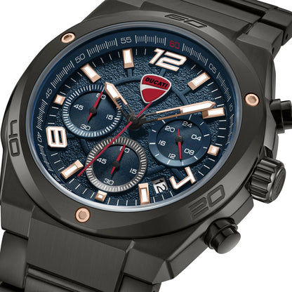 Ducati DTWGI0002403 DT019 Extreme Sports Black Stainless Steel Bracelet