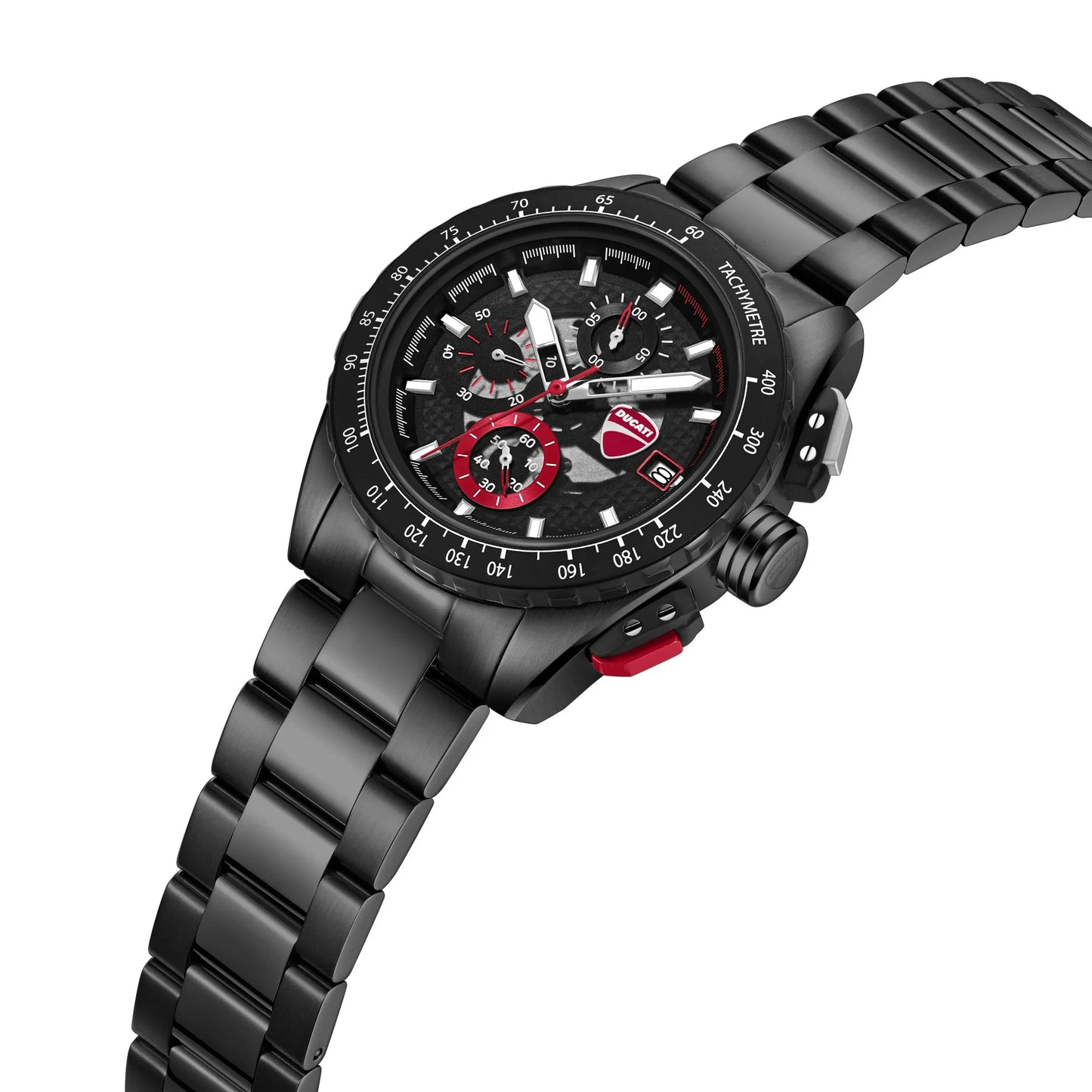 Ducati DTWGI0003601 Leggentda Corse Chronograph Black Stainless Steel Bracelet