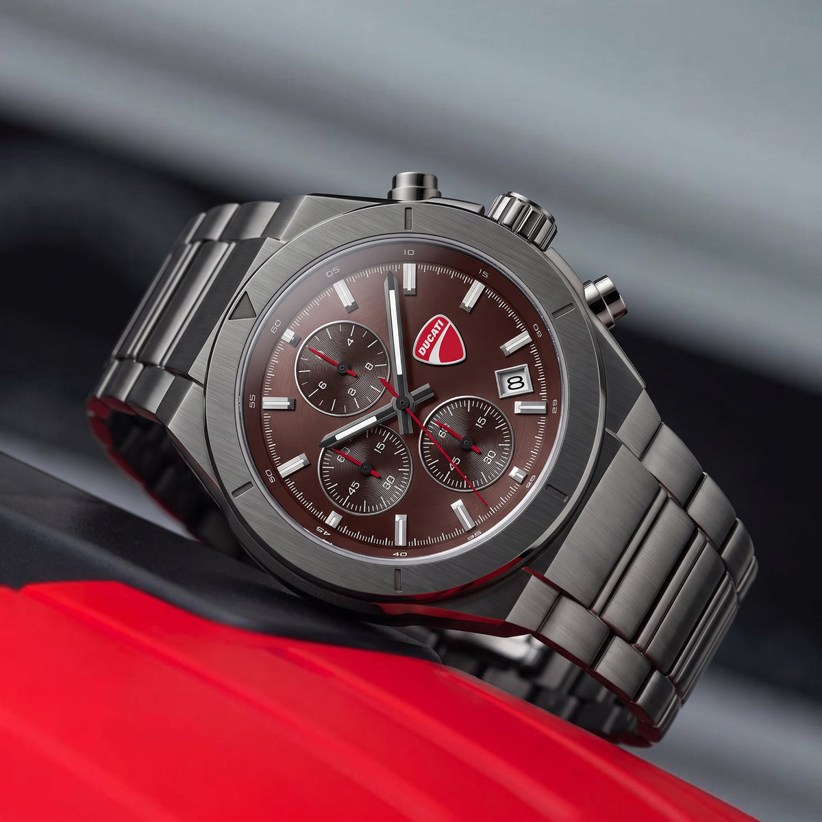 Ducati DTWGI0005003 Frontier Chronograph Black Stainless Steel Bracelet
