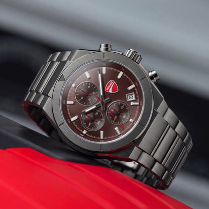 Ducati DTWGI0005003 Frontier Chronograph Black Stainless Steel Bracelet