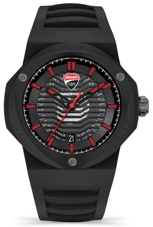 Ducati DTWGN0000506 Tradizione Black Silicon Strap