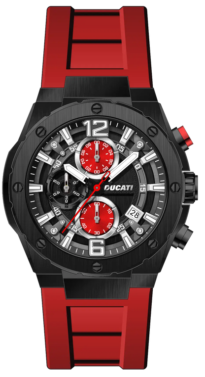 Ducati DTWGO0000801 DT003 Chronograph Red Silicon Strap