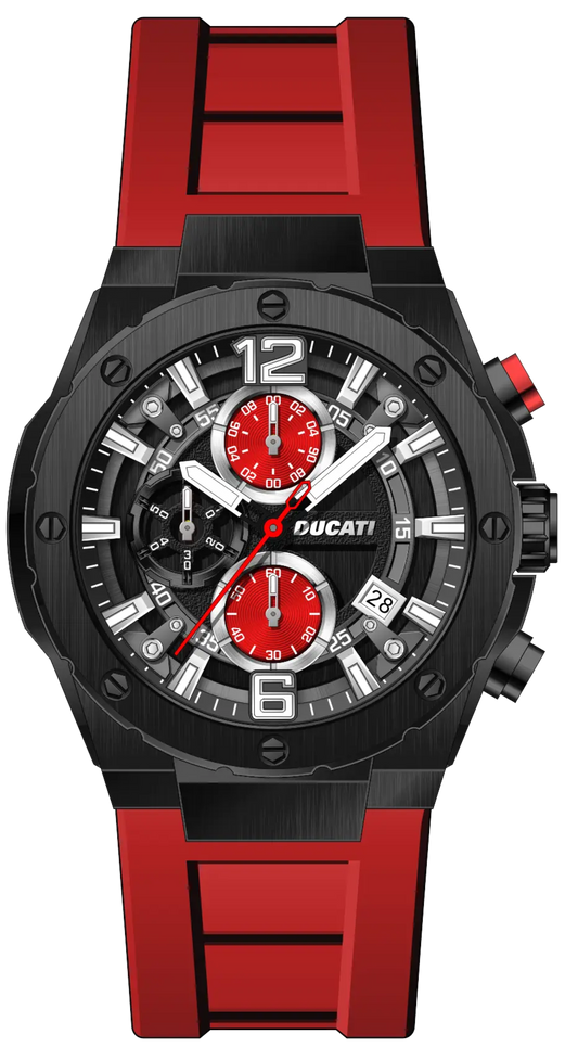 Ducati DTWGO0000801 DT003 Chronograph Red Silicon Strap