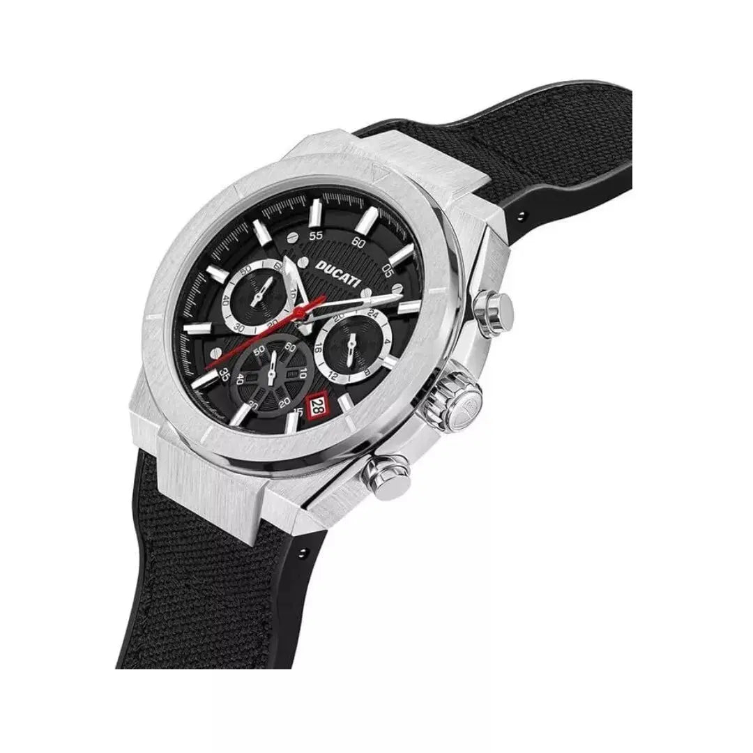 Ducati DTWGO0000902 DT004 Chronograph Black Fabric-Silicon Strap