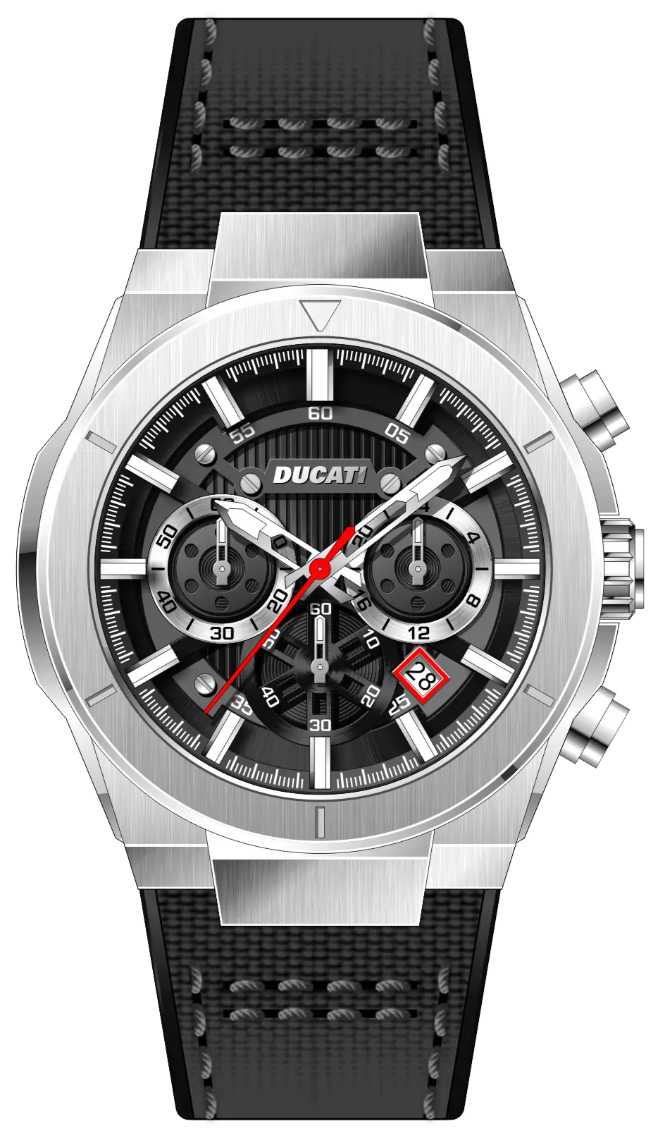 Ducati DTWGO0000902 DT004 Chronograph Black Fabric-Silicon Strap