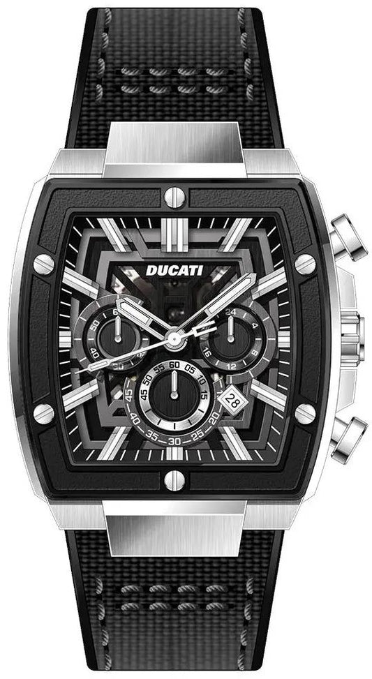 Ducati DTWGO0001001 DT005 Chronograph Black Fabric-Silicon Strap
