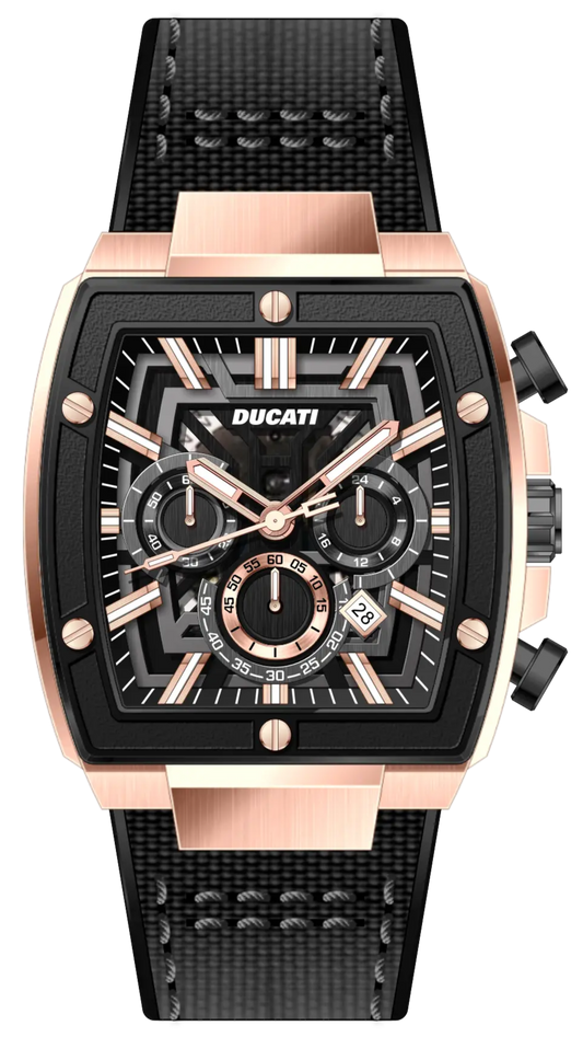 Ducati DTWGO0001004 DT005 Chronograph Black Fabric-Silicon Strap