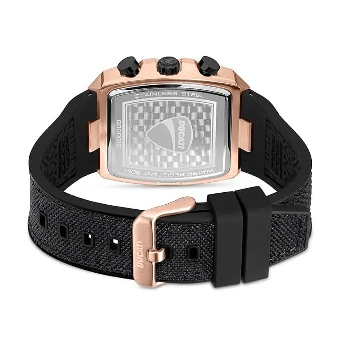 Ducati DTWGO0001005 DT005 Chronograph Black Fabric-Silicon Strap