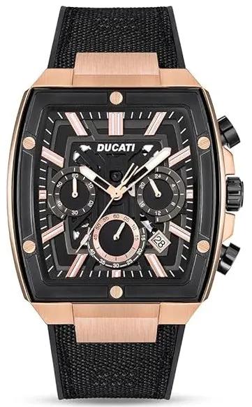 Ducati DTWGO0001005 DT005 Chronograph Black Fabric-Silicon Strap