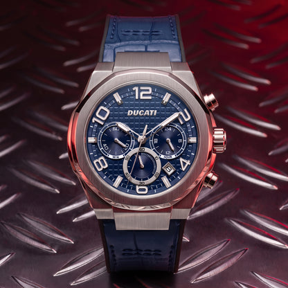 Ducati DTWGO0001101 DT006 Chronograph Blue Silicon Strap