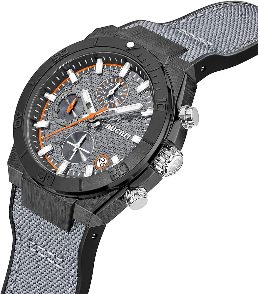 Ducati DTWGO0001202 DT007 Chronograph Grey Fabric-Silicon Strap