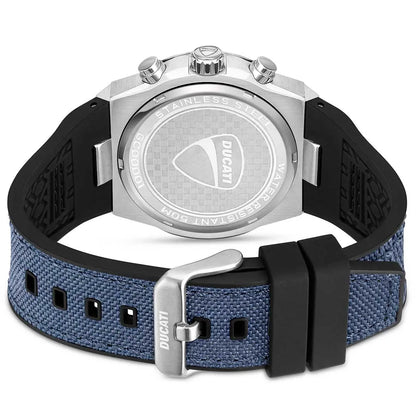 Ducati DTWGO0001204 DT007 Chronograph Blue Fabric-Silicon Strap