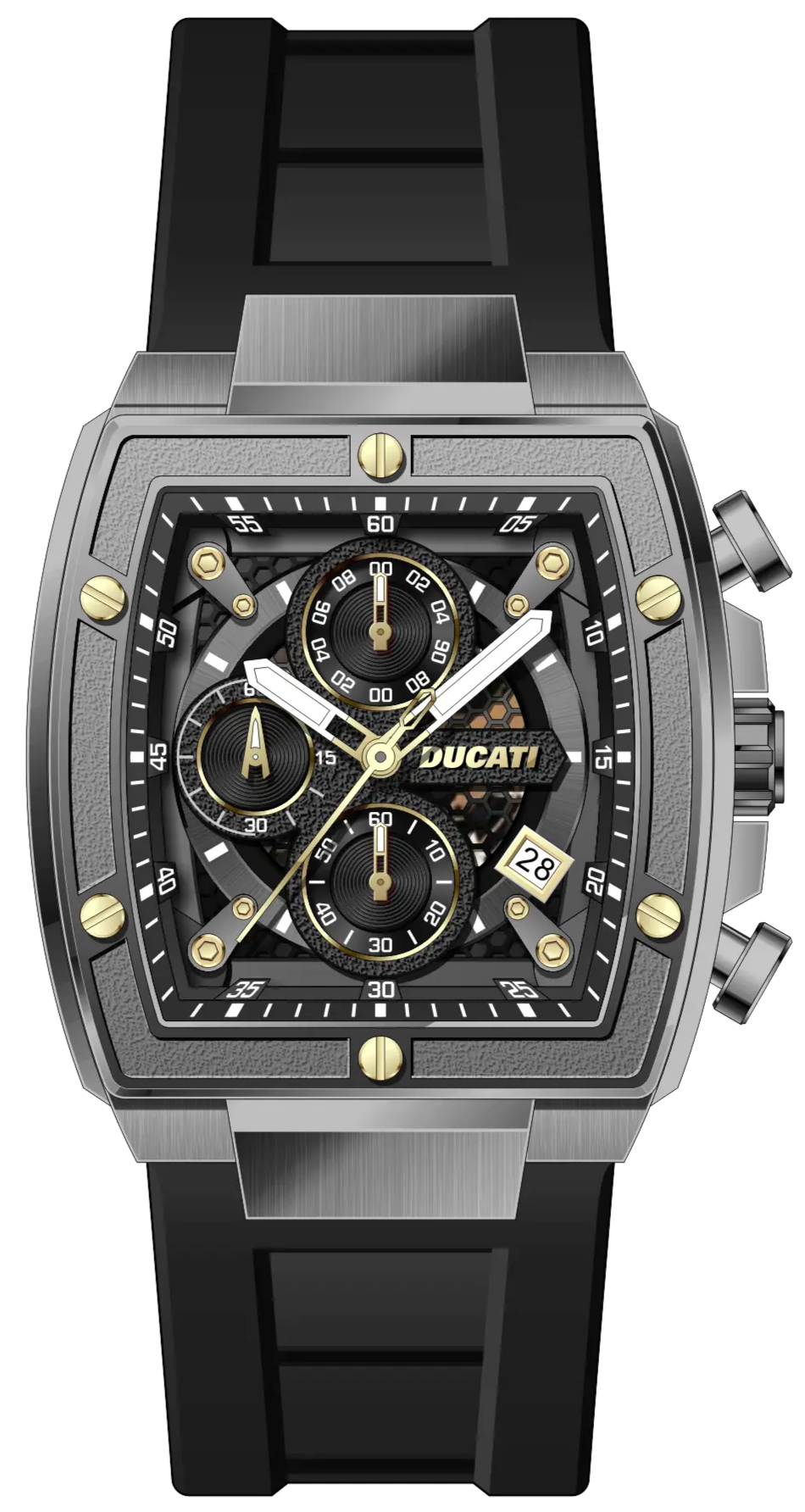 Ducati DTWGO0001302 DT008 Chronograph Black Silicon Strap