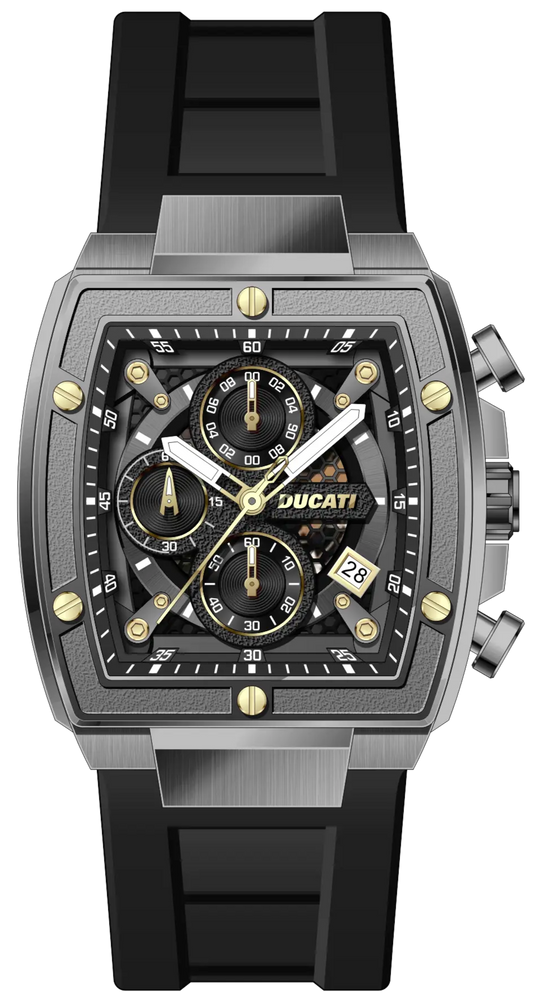 Ducati DTWGO0001302 DT008 Chronograph Black Silicon Strap