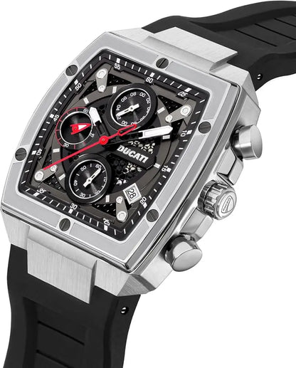 Ducati DTWGO0001303 DT008 Chronograph Black Silicon Strap