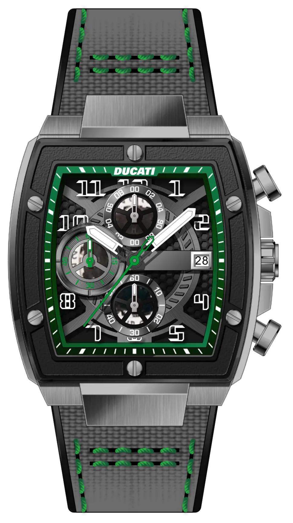 Ducati DTWGO0001502 DT088 Chronograph Grey Fabric-Silicon Strap