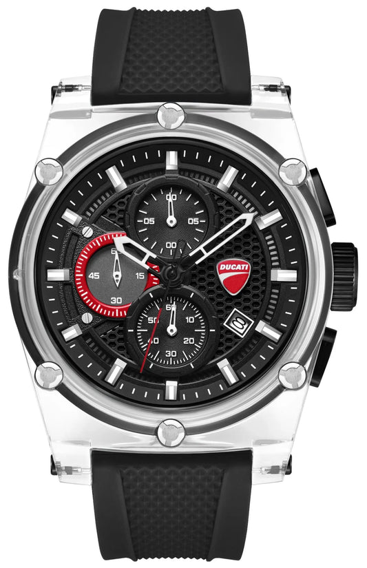Ducati DTWGO00016X0 DT010 Chronograph Black Silicon Strap