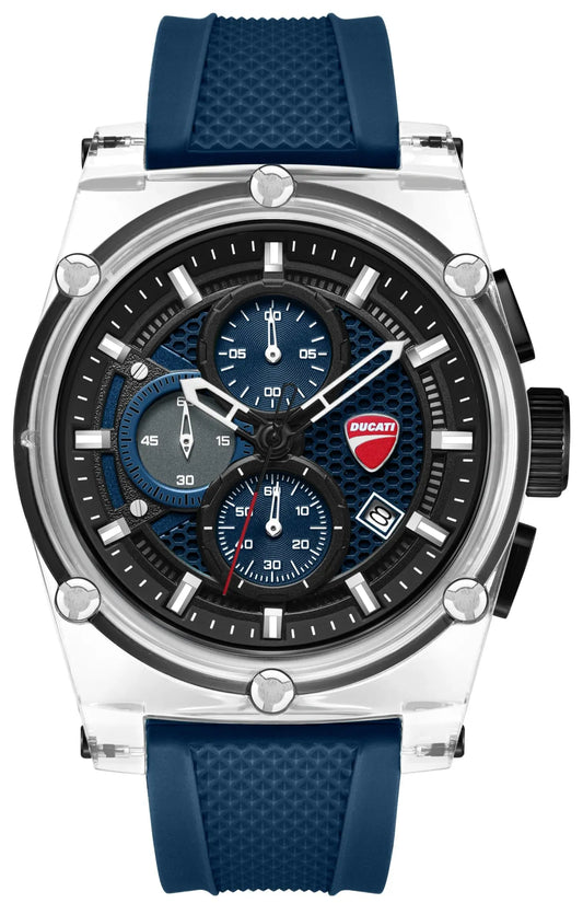 Ducati DTWGO0001602 DT010 Chronograph Blue Silicon Strap