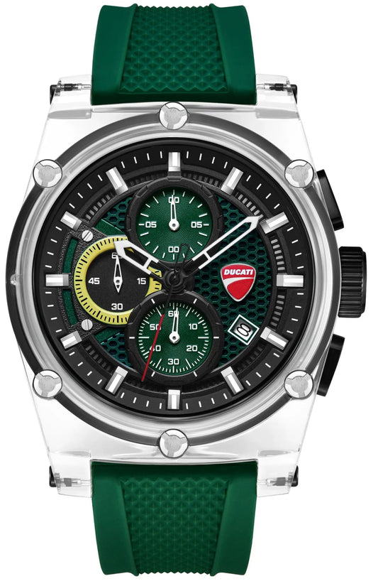 Ducati DTWGO0001603 DT010 Chronograph Green Silicon Strap