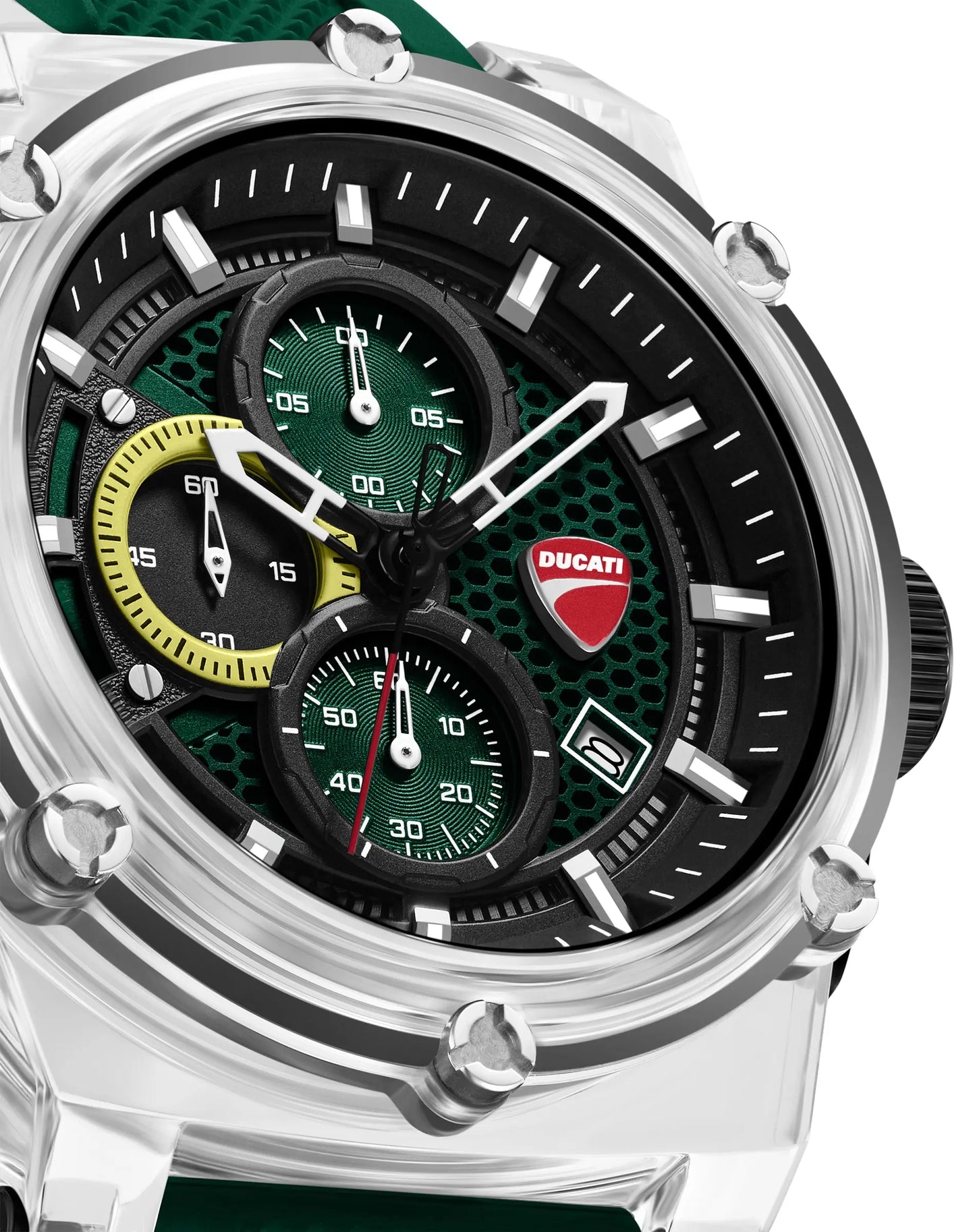 Ducati DTWGO0001603 DT010 Chronograph Green Silicon Strap