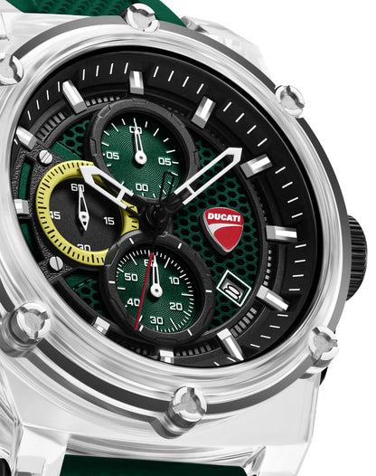 Ducati DTWGO0001603 DT010 Chronograph Green Silicon Strap