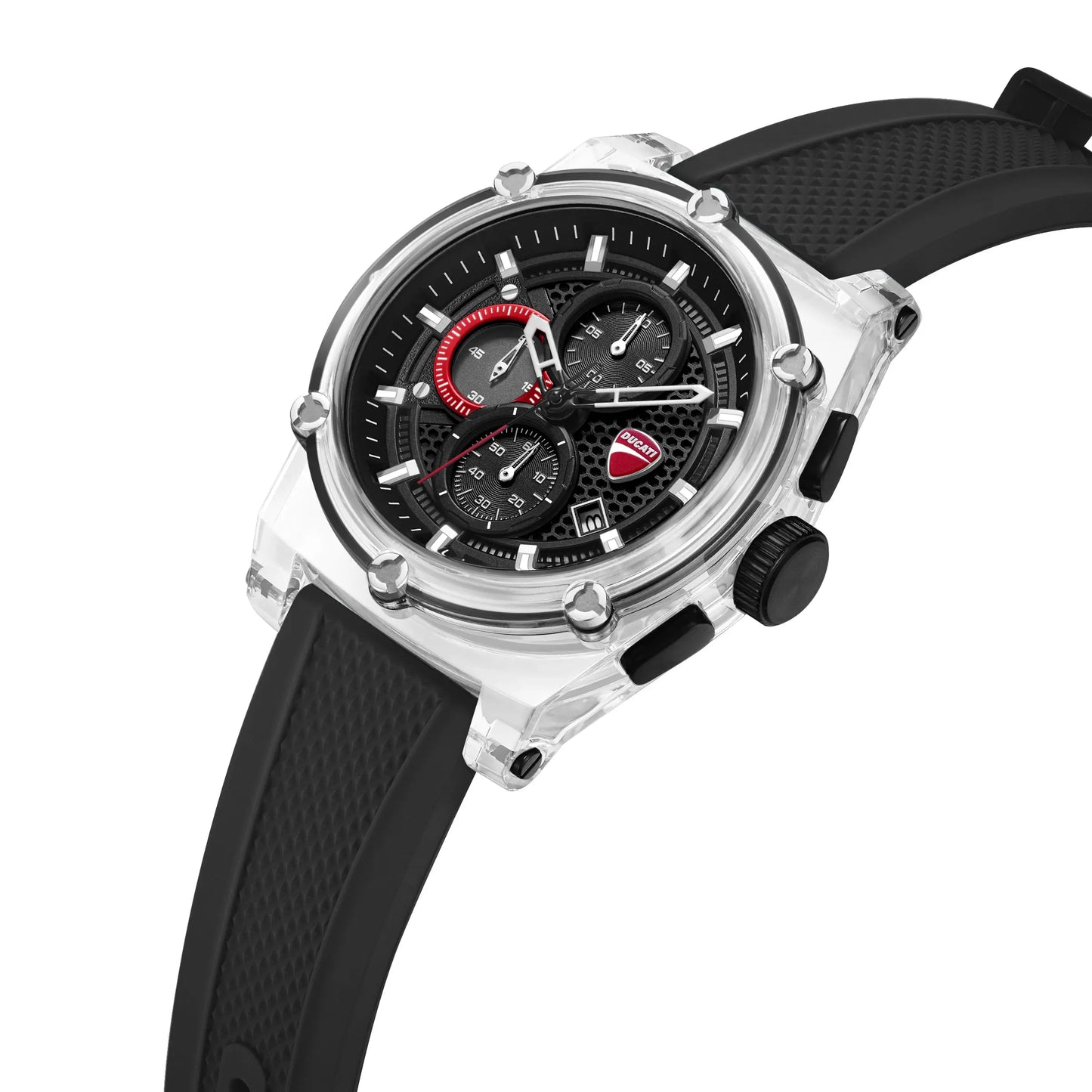Ducati DTWGO00016X0 DT010 Chronograph Black Silicon Strap