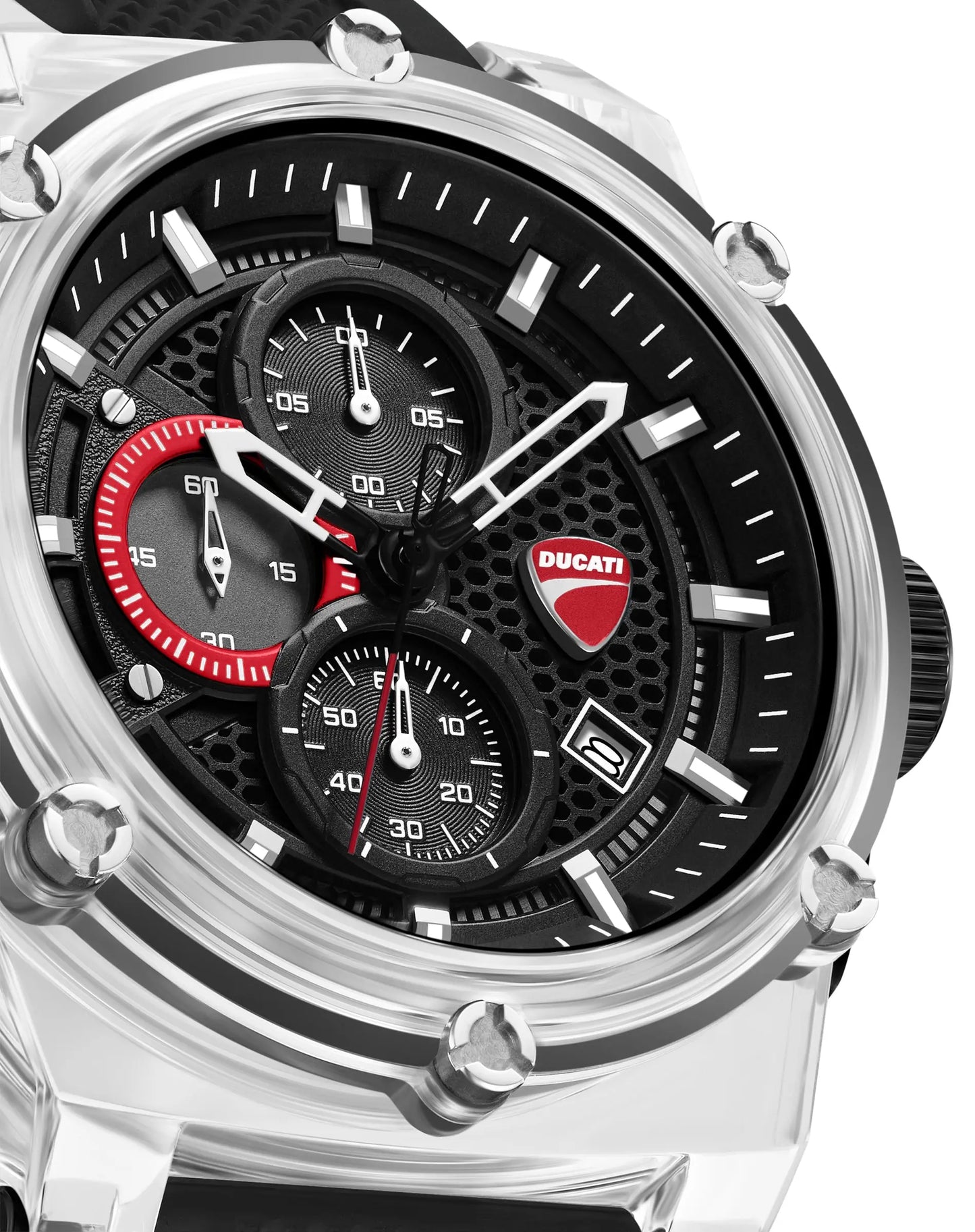 Ducati DTWGO00016X0 DT010 Chronograph Black Silicon Strap