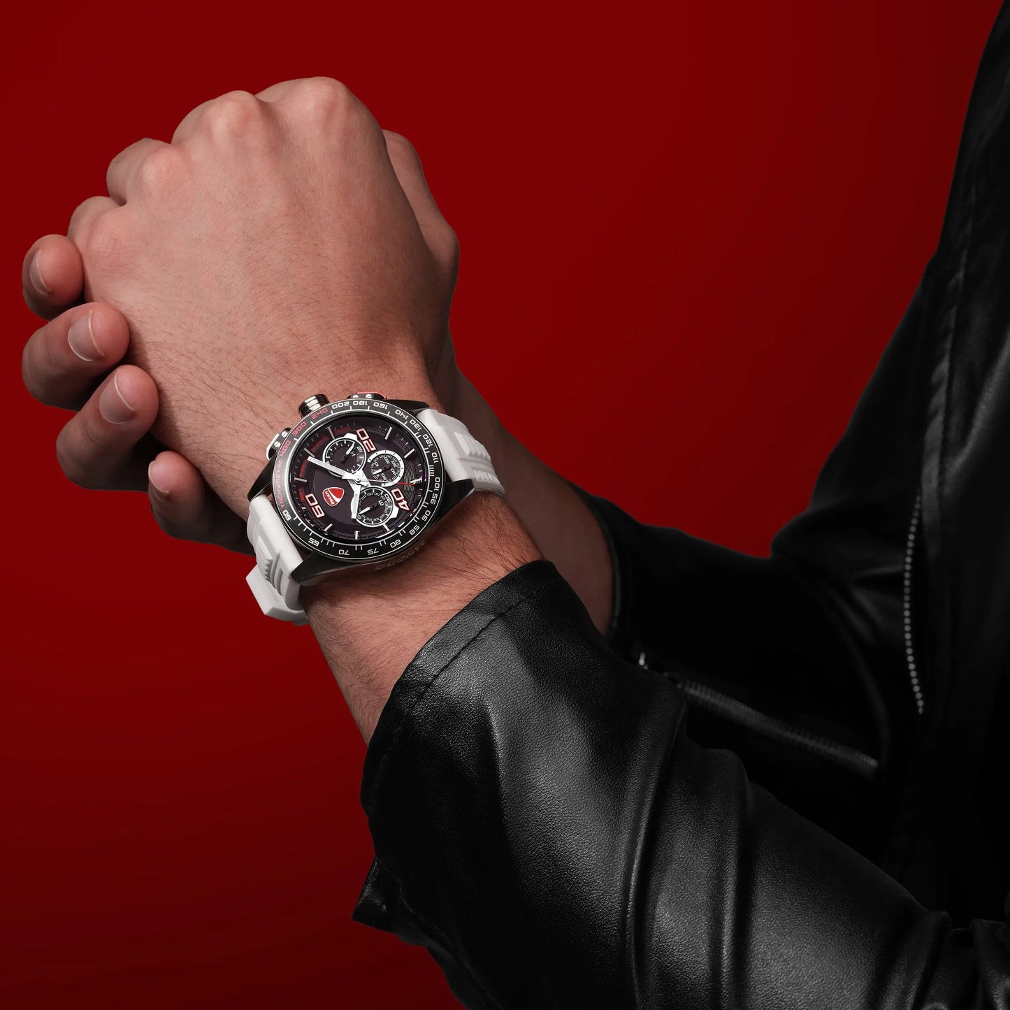 Ducati DTWGO0001702 DT11 Chronograph White Silicon Strap