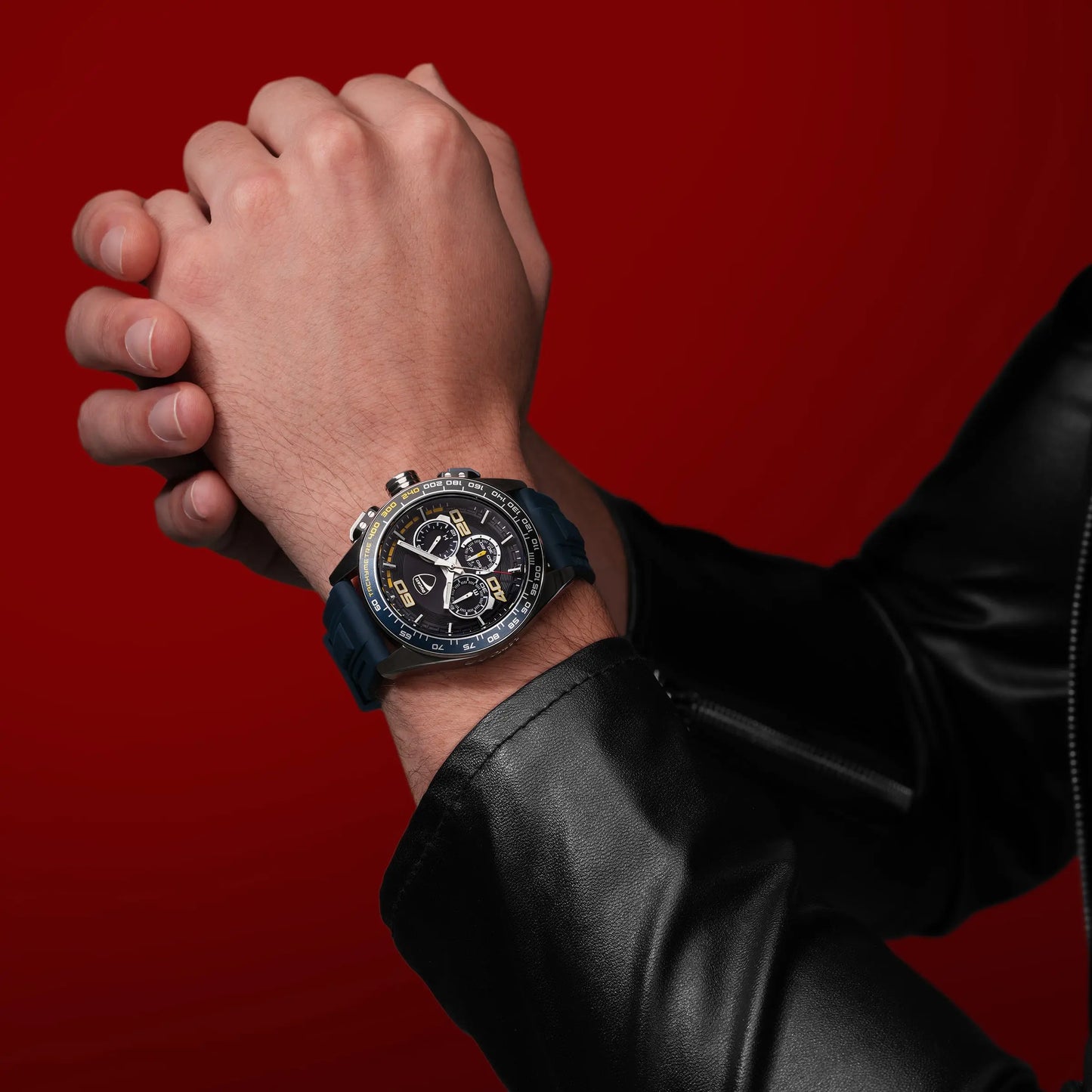 Ducati DTWGO0001705 DT11 Chronograph Blue Silicon Strap