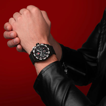 Ducati DTWGO0001801 DT12 Chronograph Black Fabric-Silicon Strap