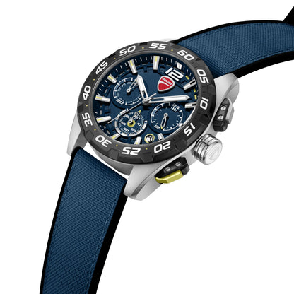 Ducati DTWGI00001802 DT12 Chronograph Blue Fabric-Silicon Strap