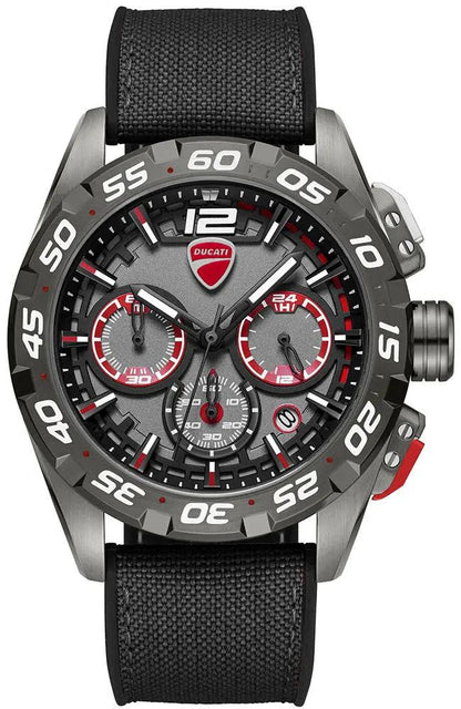 Ducati DTWGO0001803 DT12 Chronograph Black Fabric-Silicon Strap