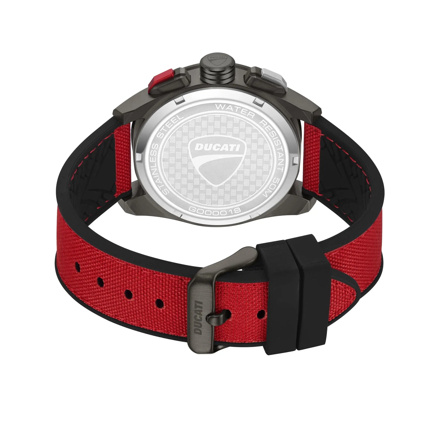 Ducati DTWGO0001804 DT12 Chronograph Red Fabric-Silicon Strap