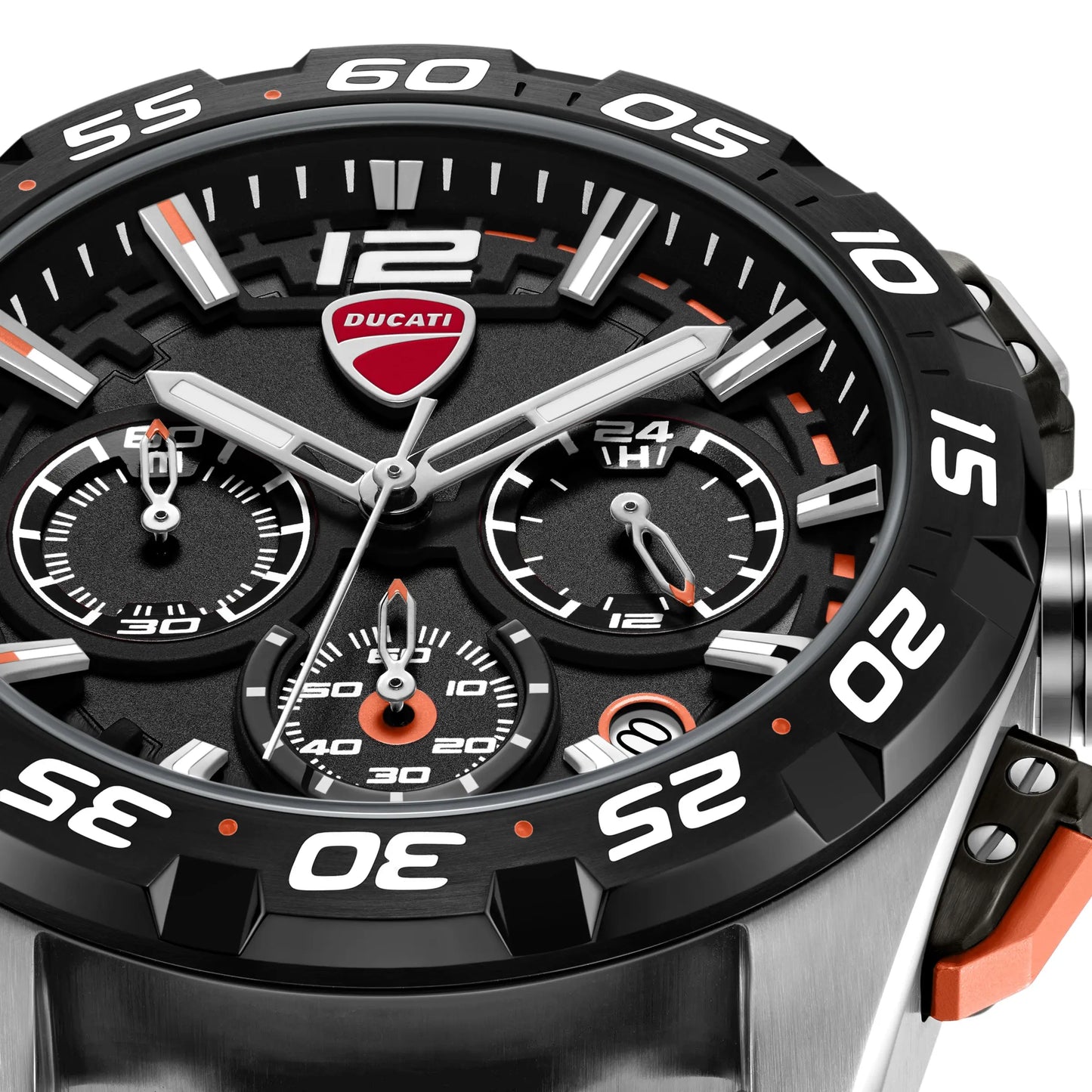 Ducati DTWGO0001805 DT12 Chronograph Black Fabric-Silicon Strap