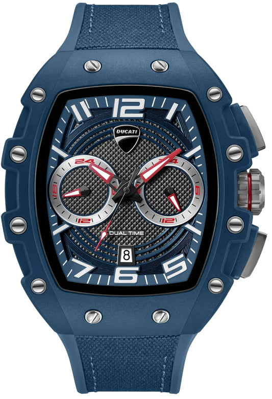 Ducati DTWGO0001901 DT13 Blue Fabric-Silicon Strap