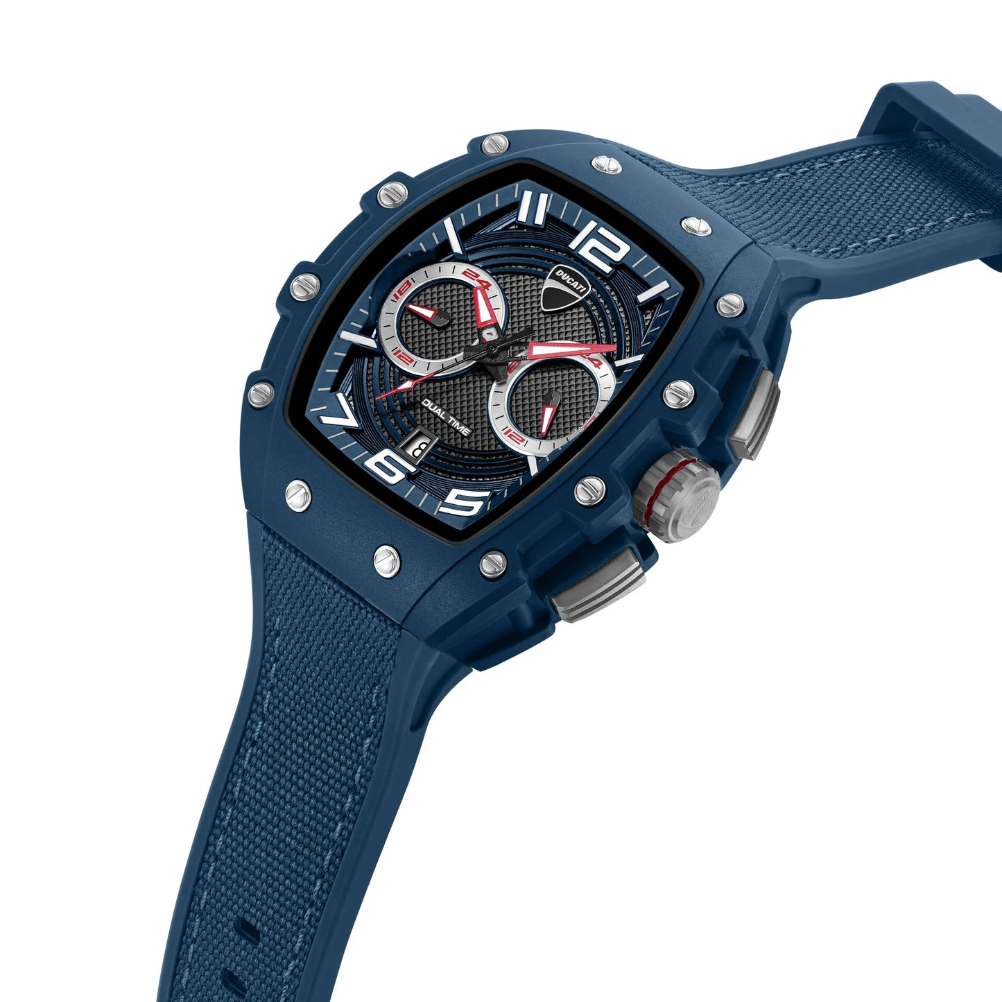 Ducati DTWGO0001901 DT13 Blue Fabric-Silicon Strap