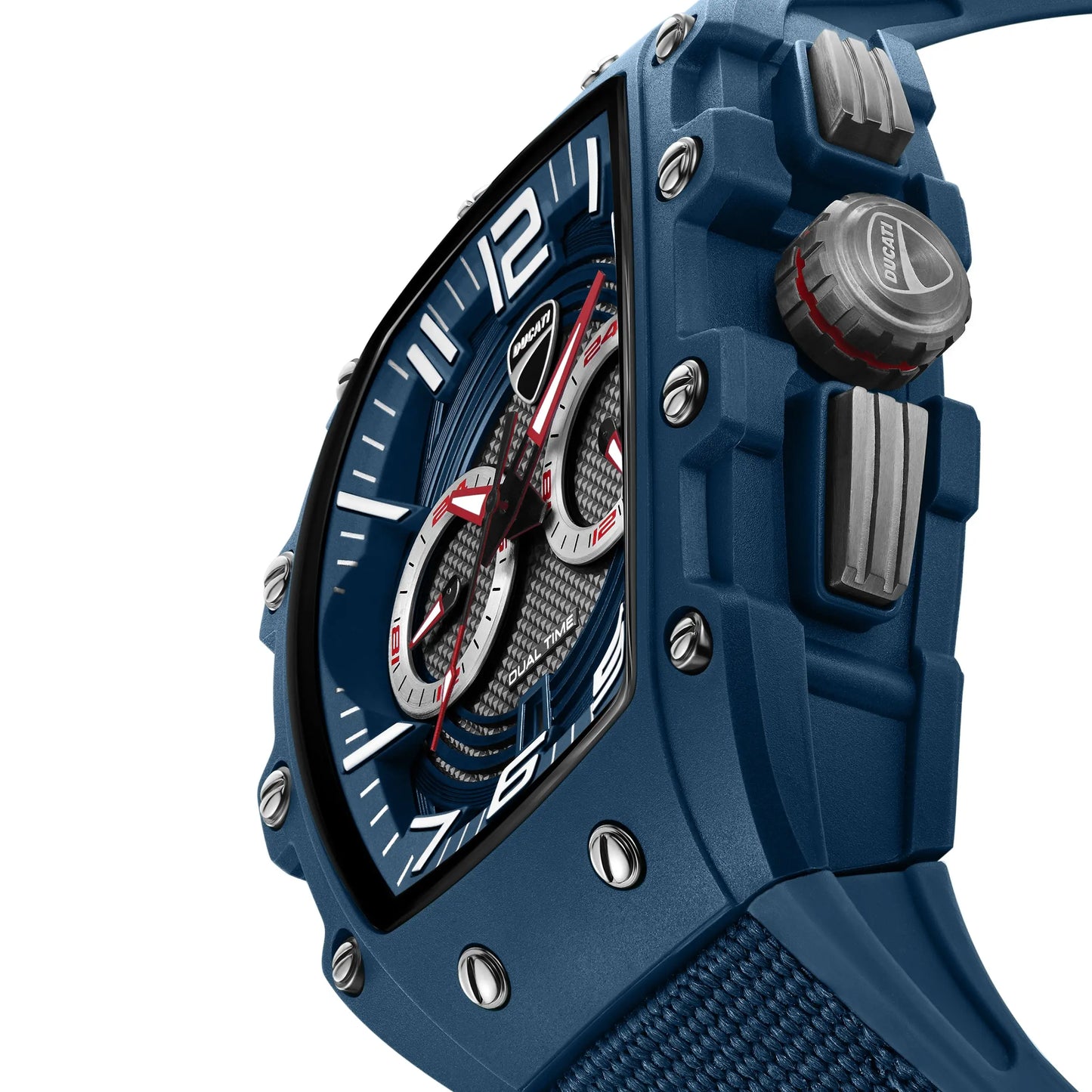 Ducati DTWGO0001901 DT13 Blue Fabric-Silicon Strap