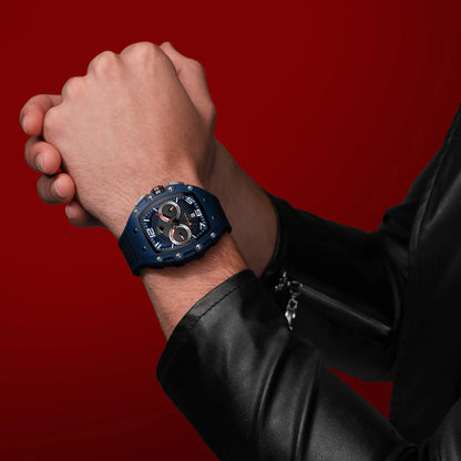 Ducati DTWGO0001901 DT13 Blue Fabric-Silicon Strap