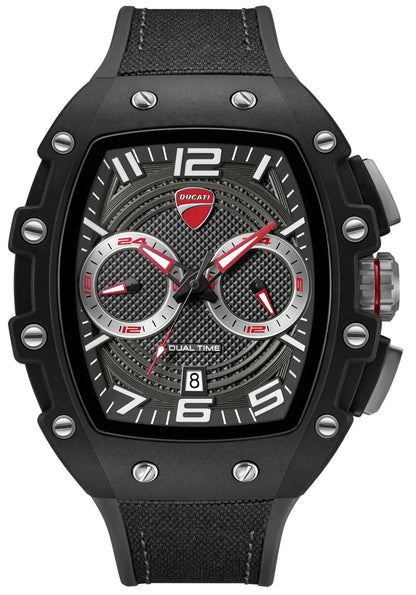 Ducati DTWGO0001902 DT13 Black Fabric-Silicon Strap
