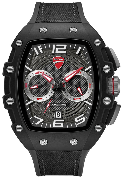 Ducati DTWGO0001902 DT13 Black Fabric-Silicon Strap