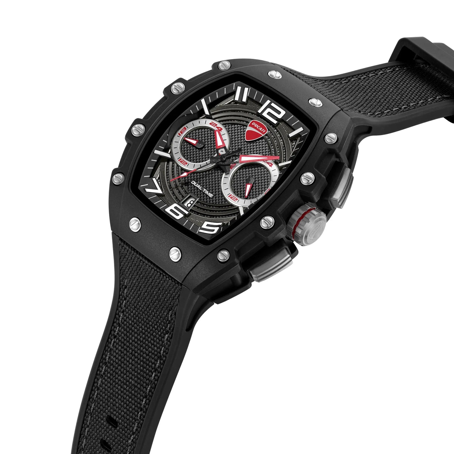 Ducati DTWGO0001902 DT13 Black Fabric-Silicon Strap
