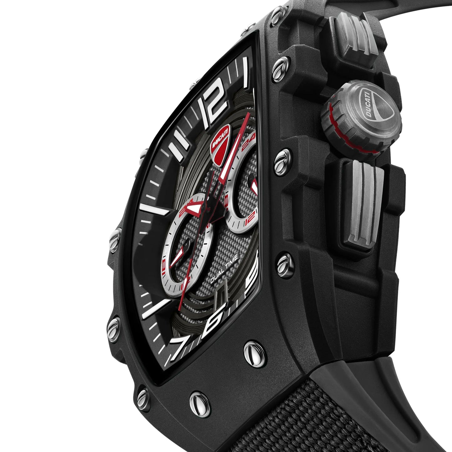 Ducati DTWGO0001902 DT13 Black Fabric-Silicon Strap