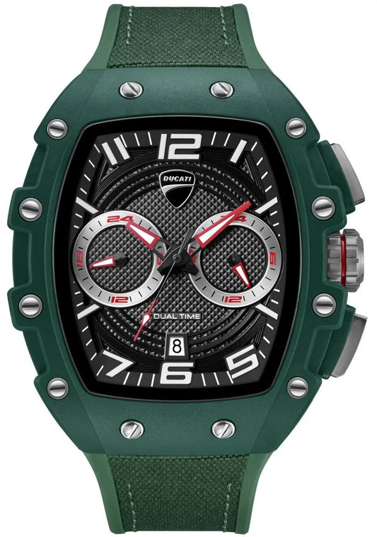 Ducati DTWGO0001904 DT13 Green Fabric-Silicon Strap