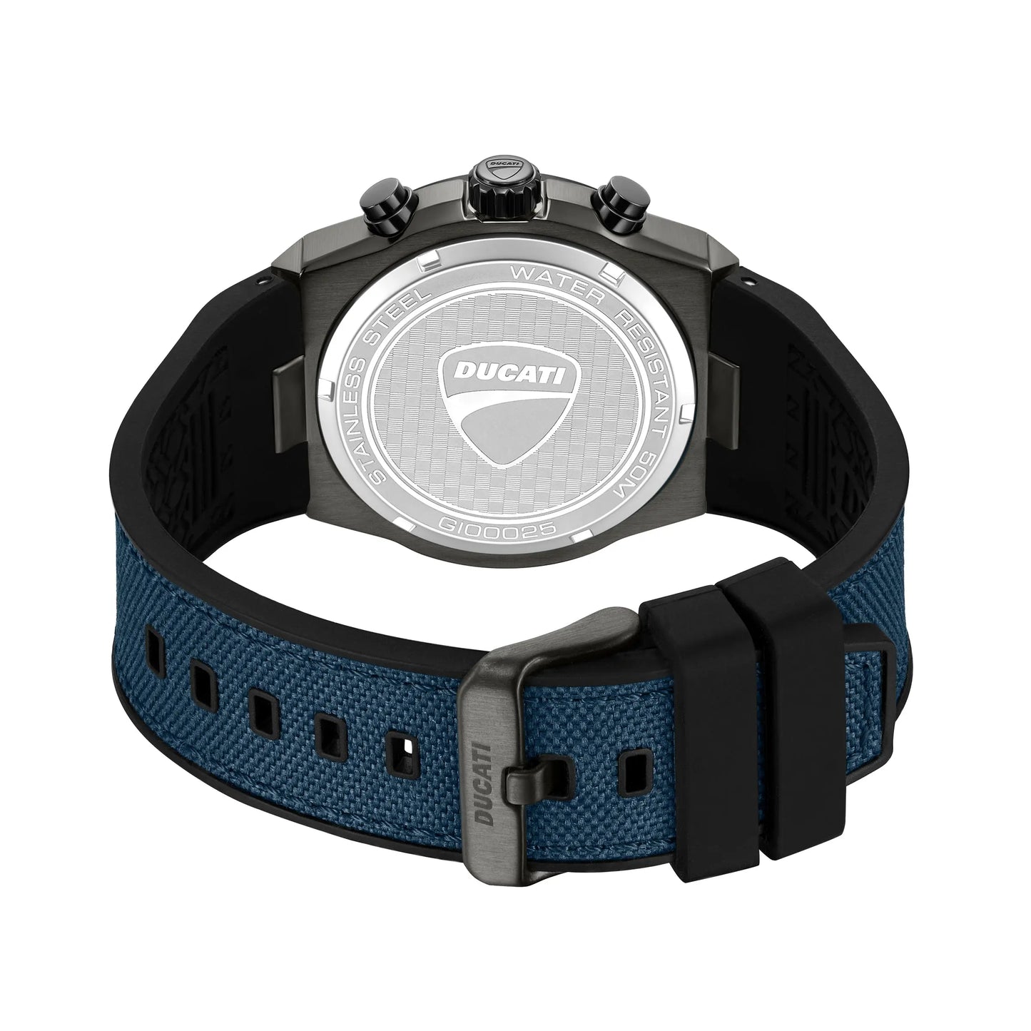 Ducati DTWGO0002502 Trailmaster Supermotos Chrono Blue Silicon-Naylon Strap