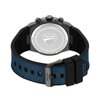 Ducati DTWGO0002502 Trailmaster Supermotos Chrono Blue Silicon-Naylon Strap