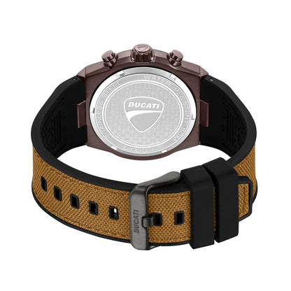 Ducati DTWGO0002503 Trailmaster Supermotos Chrono Brown Silicon-Naylon Strap
