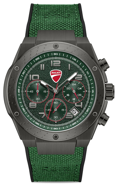 Ducati DTWGO0002504 Trailmaster Chronograph Green Silicon Strap